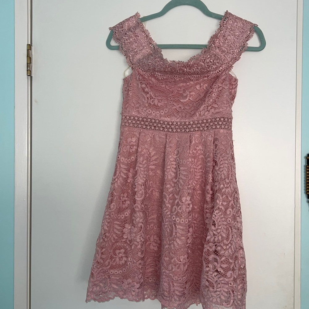 Pink fit and Flare Dress
